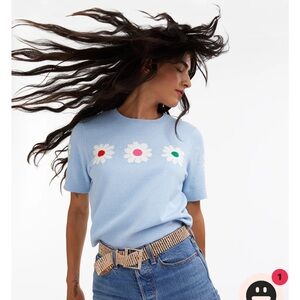 ban.do Light Blue Knit Top